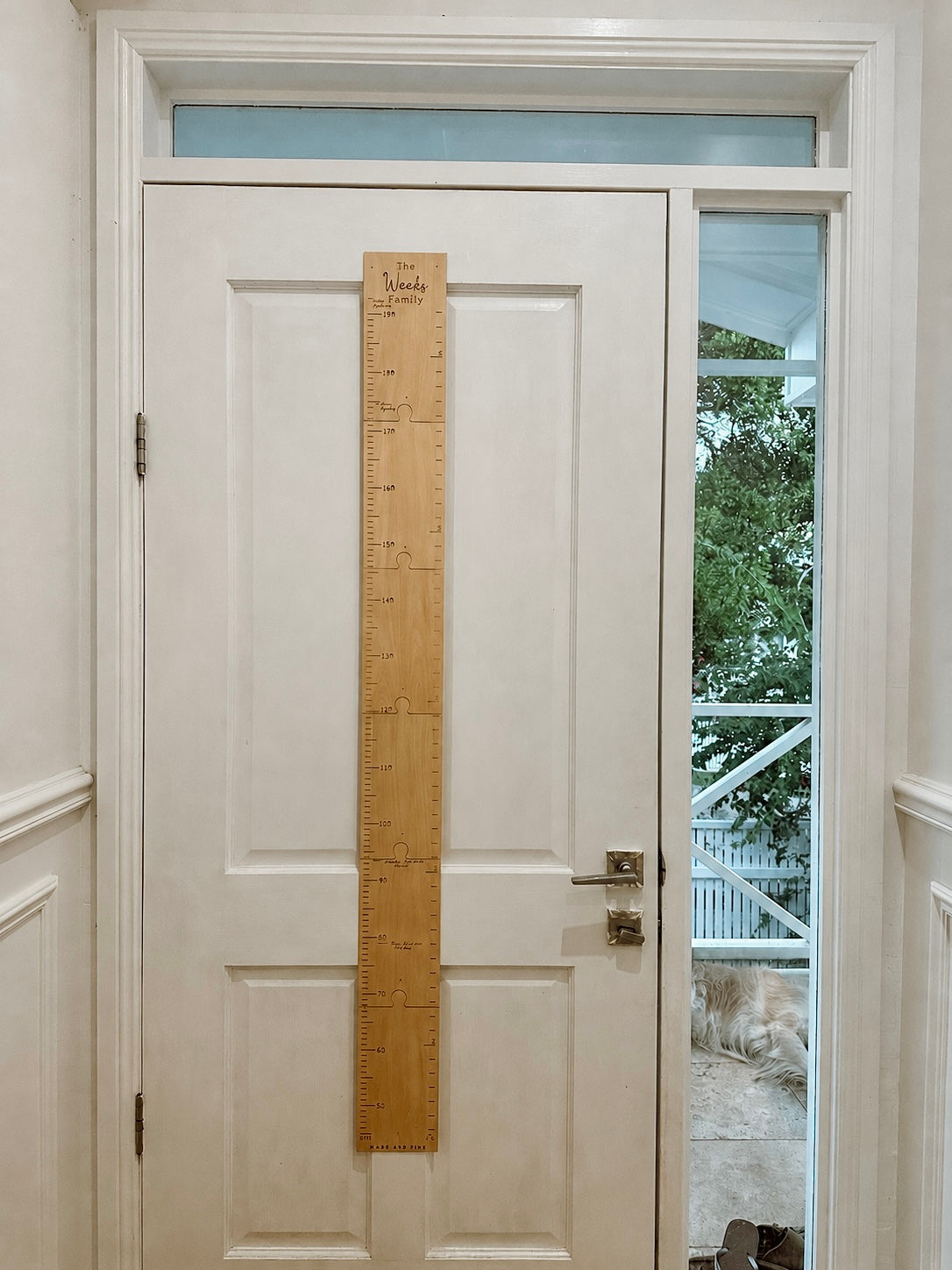 Personalised Timber Height Chart - Rectangle Top