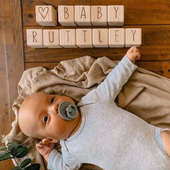 Page and Pine letter blocks - baby rutley