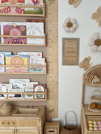 SECONDS - Personalised Timber Height Chart - Rectangle Top