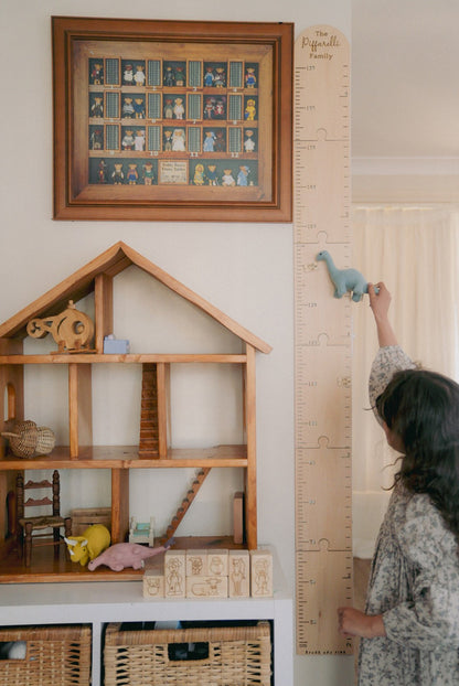 Personalised Timber Height Chart - Round Top