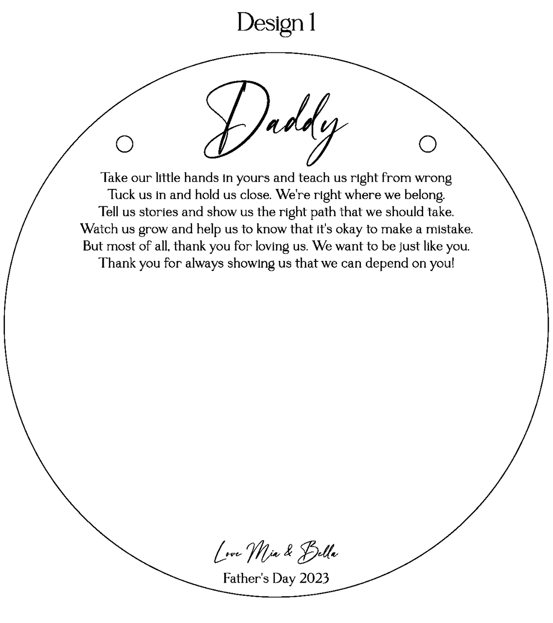 Personalised Fathers Day Plaques