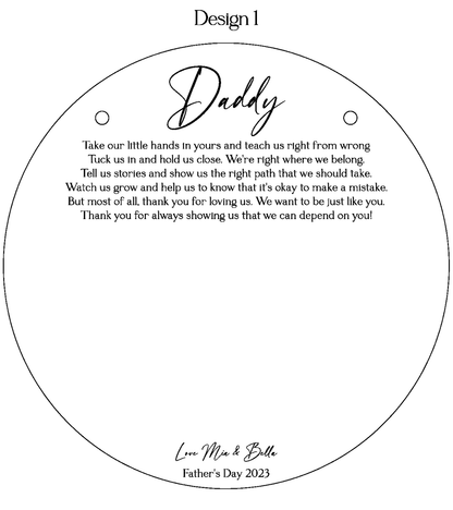 Personalised Fathers Day Plaques