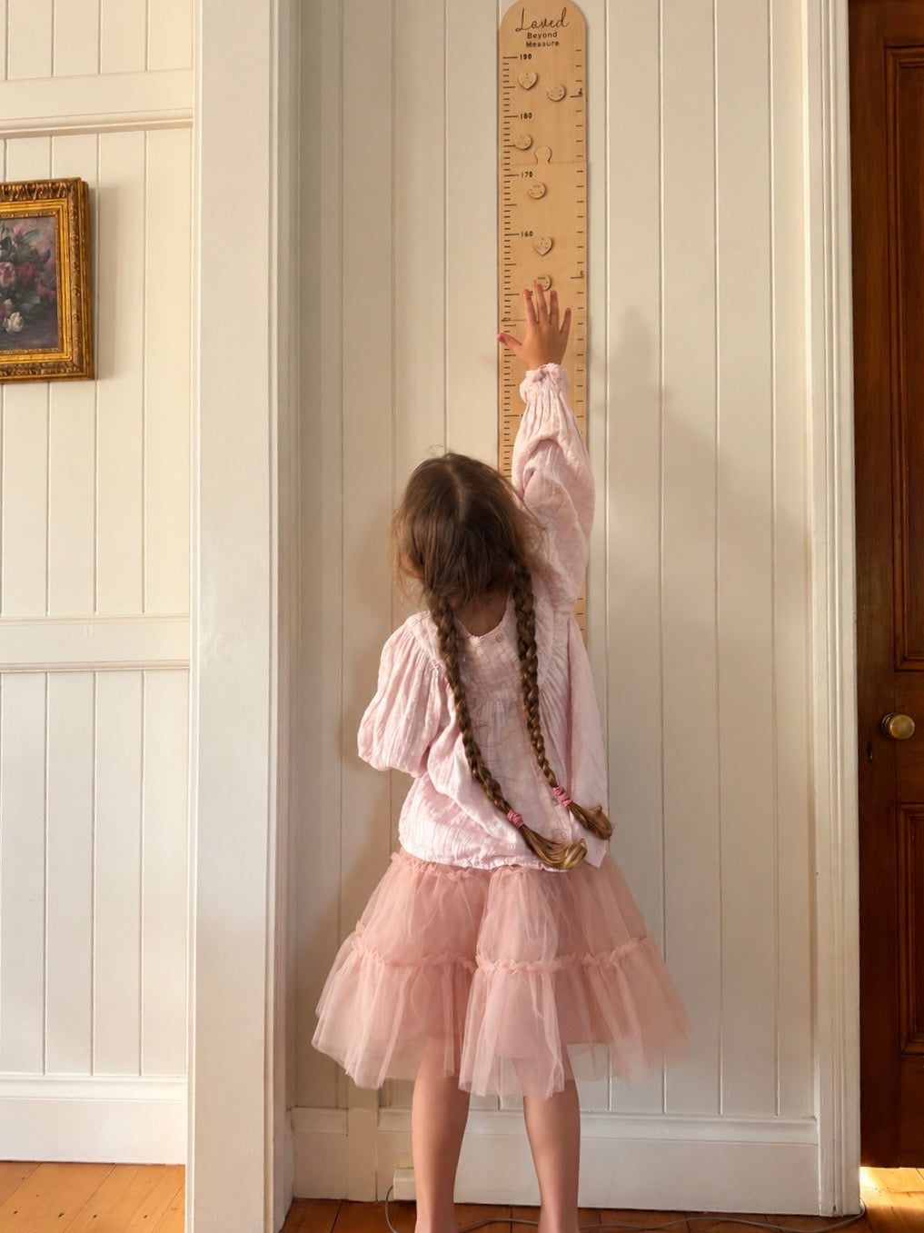 Personalised Timber Height Chart - Round Top