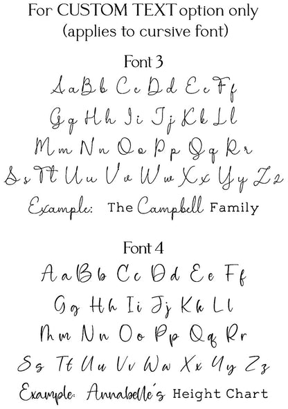Personalised Timber Height Chart - Round Top