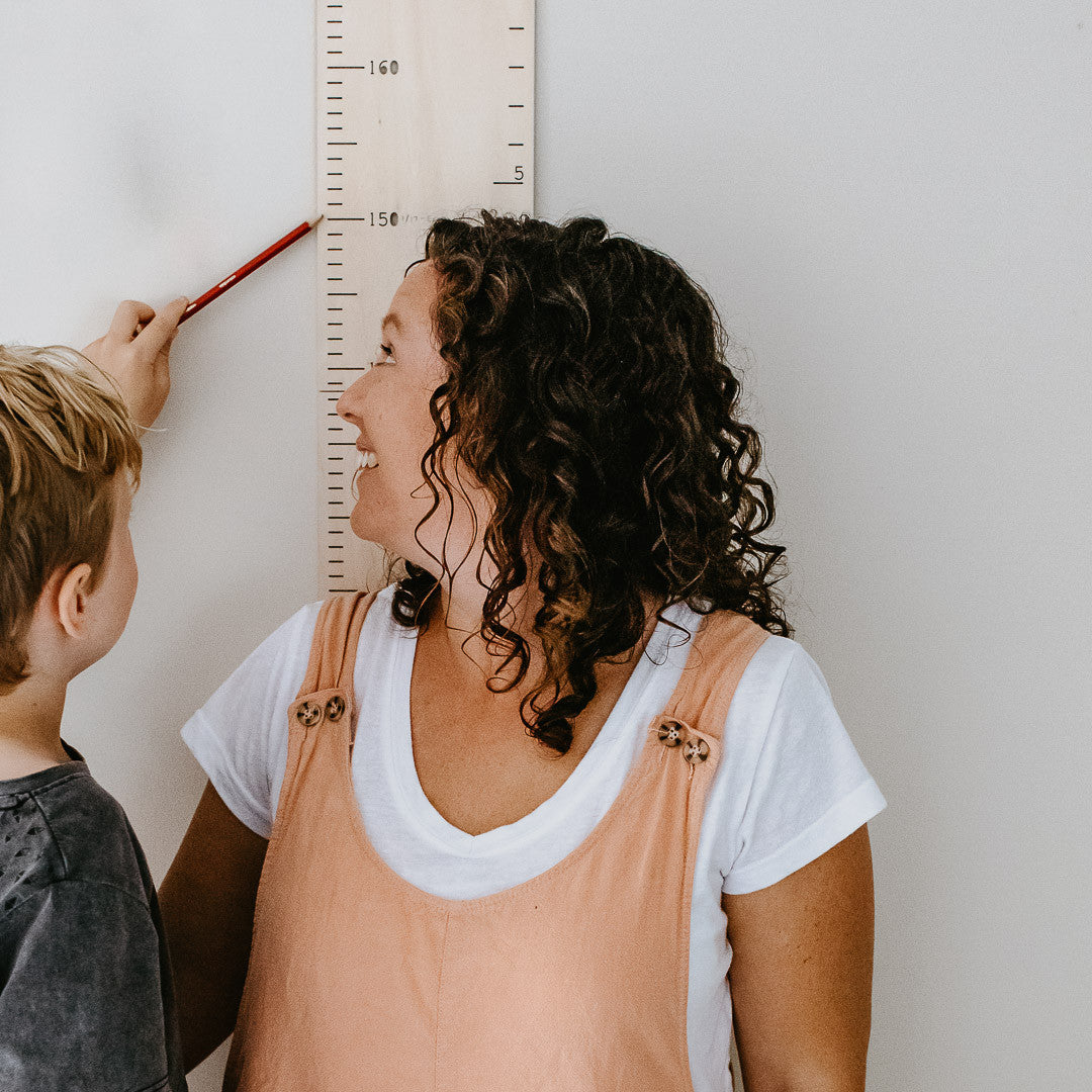 SECONDS - Personalised Timber Height Chart - Round Top