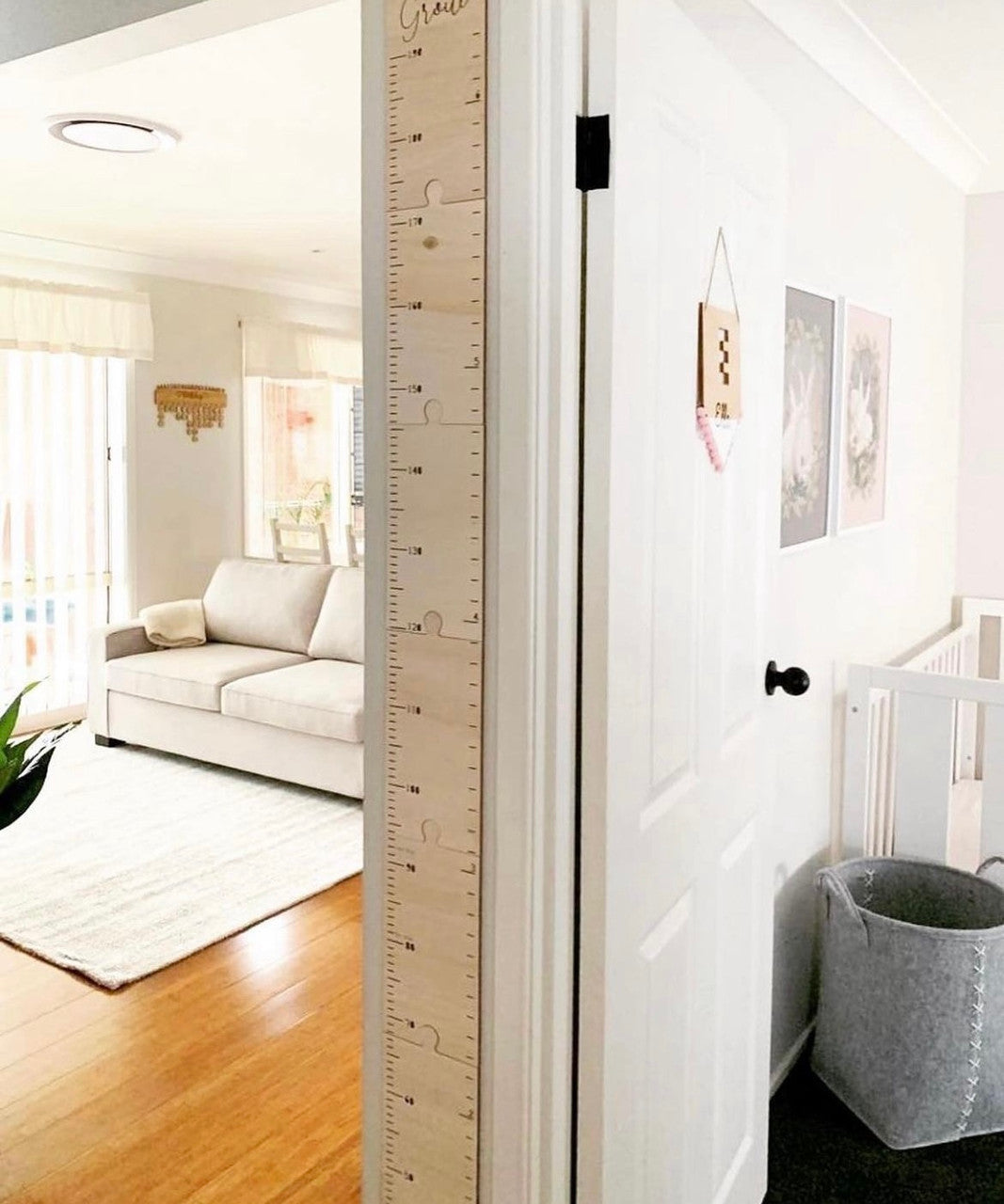 Personalised Timber Height Chart - Round Top