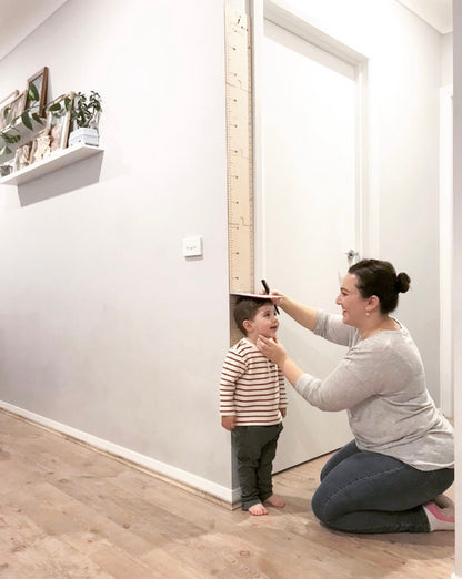 Personalised Timber Height Chart - Round Top