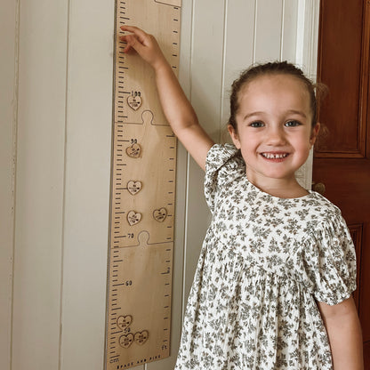 SECONDS - Personalised Timber Height Chart - Rectangle Top