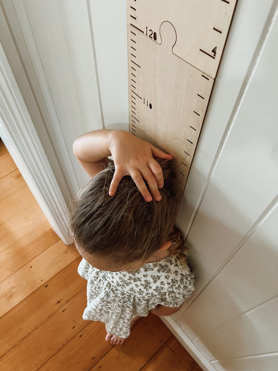 Personalised Timber Height Chart - Round Top