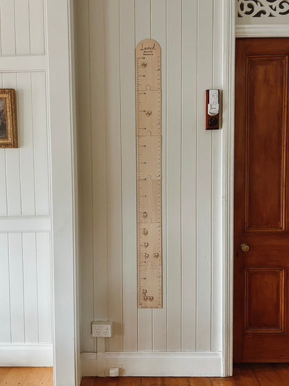 Personalised Timber Height Chart - Round Top