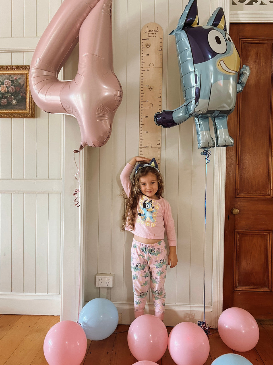 SECONDS - Personalised Timber Height Chart - Round Top