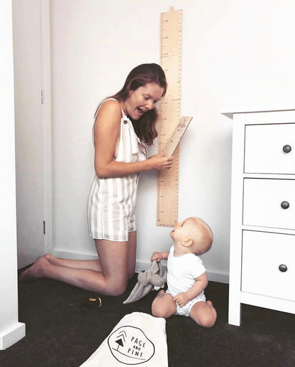 Personalised Timber Height Chart - Rectangle Top