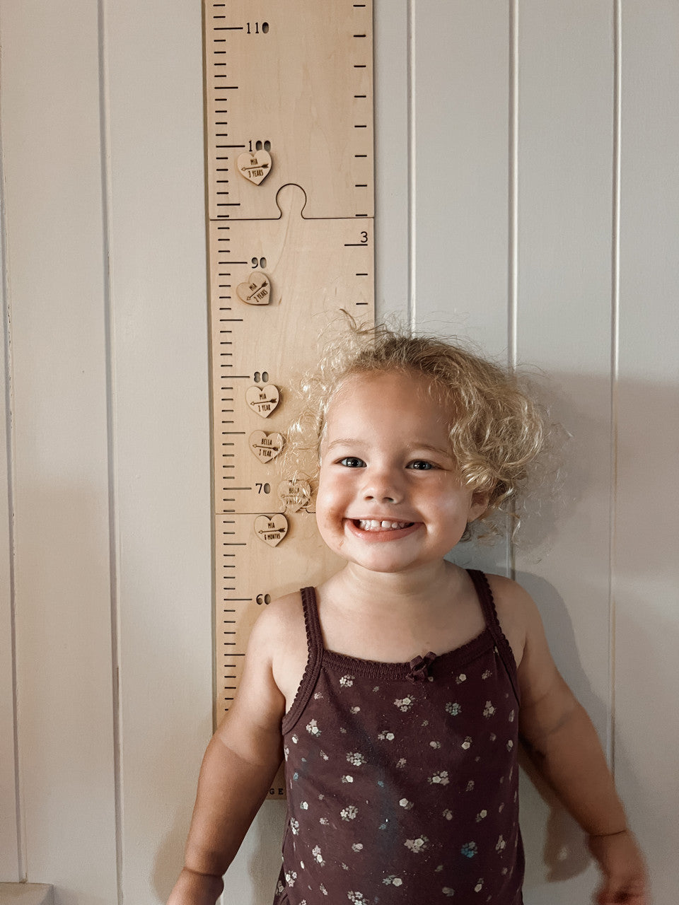 Personalised Timber Height Chart - Rectangle Top