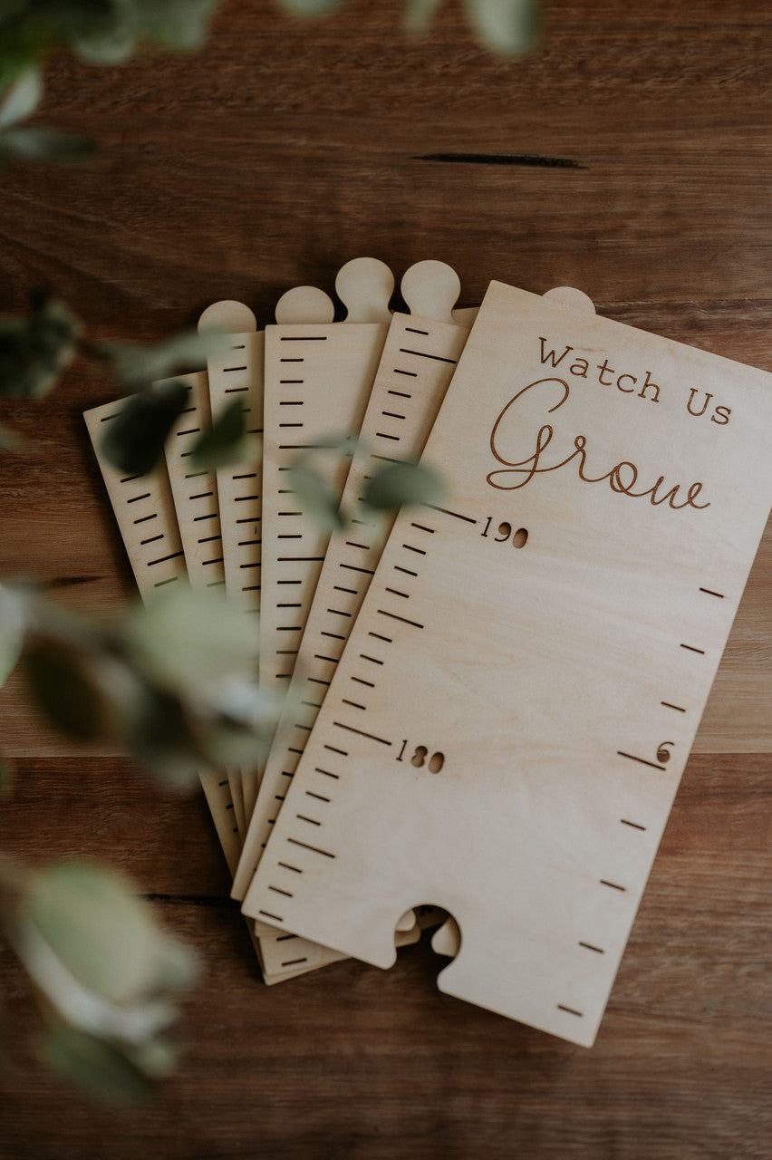 Personalised Timber Height Chart - Rectangle Top