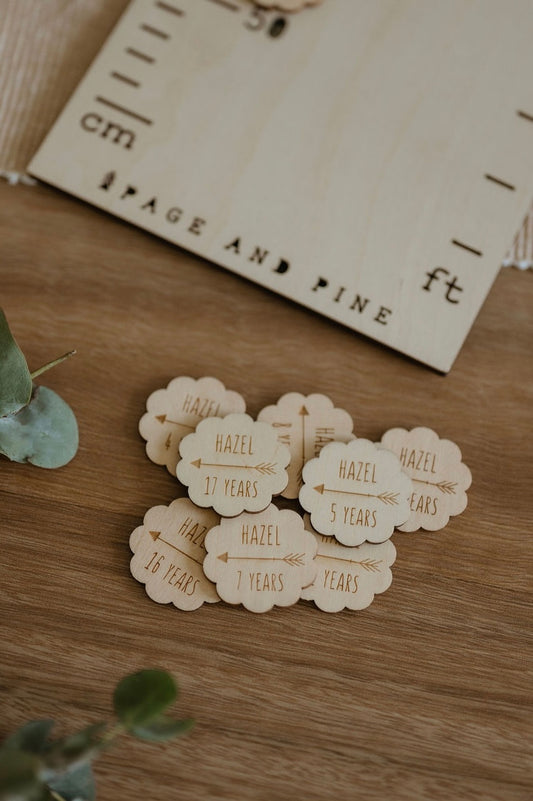 Height Chart Markers - Scallop