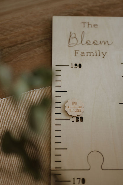SECONDS - Personalised Timber Height Chart - Rectangle Top