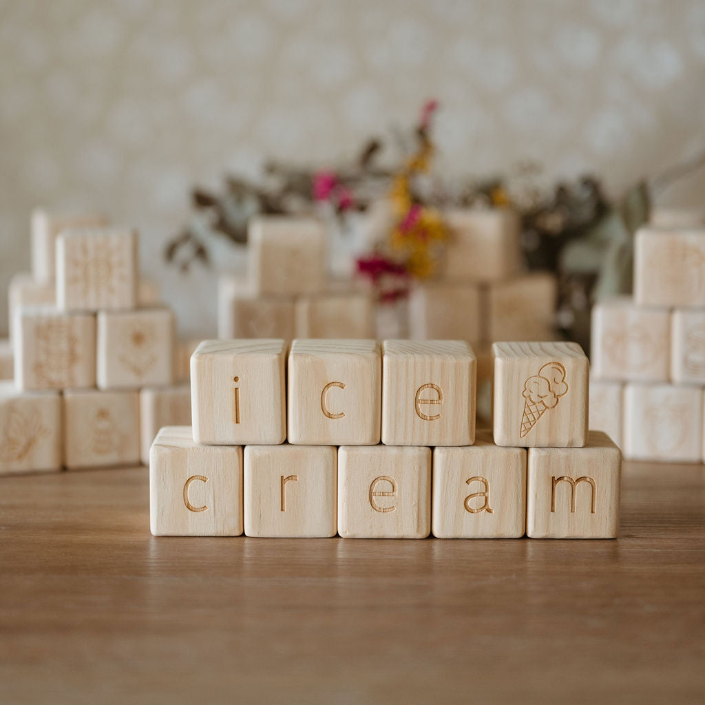 Personalised Wooden Name - Letter Blocks