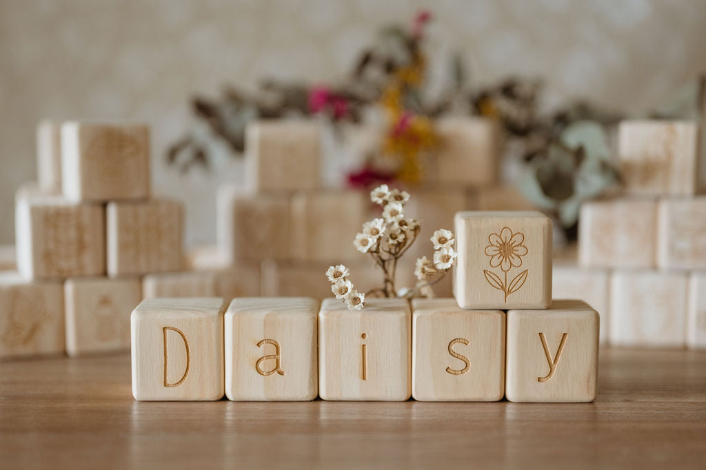 Personalised Wooden Name - Letter Blocks