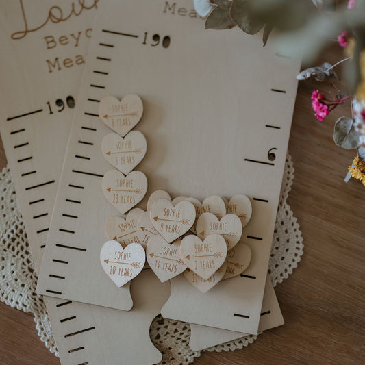 Height Chart Markers - Heart