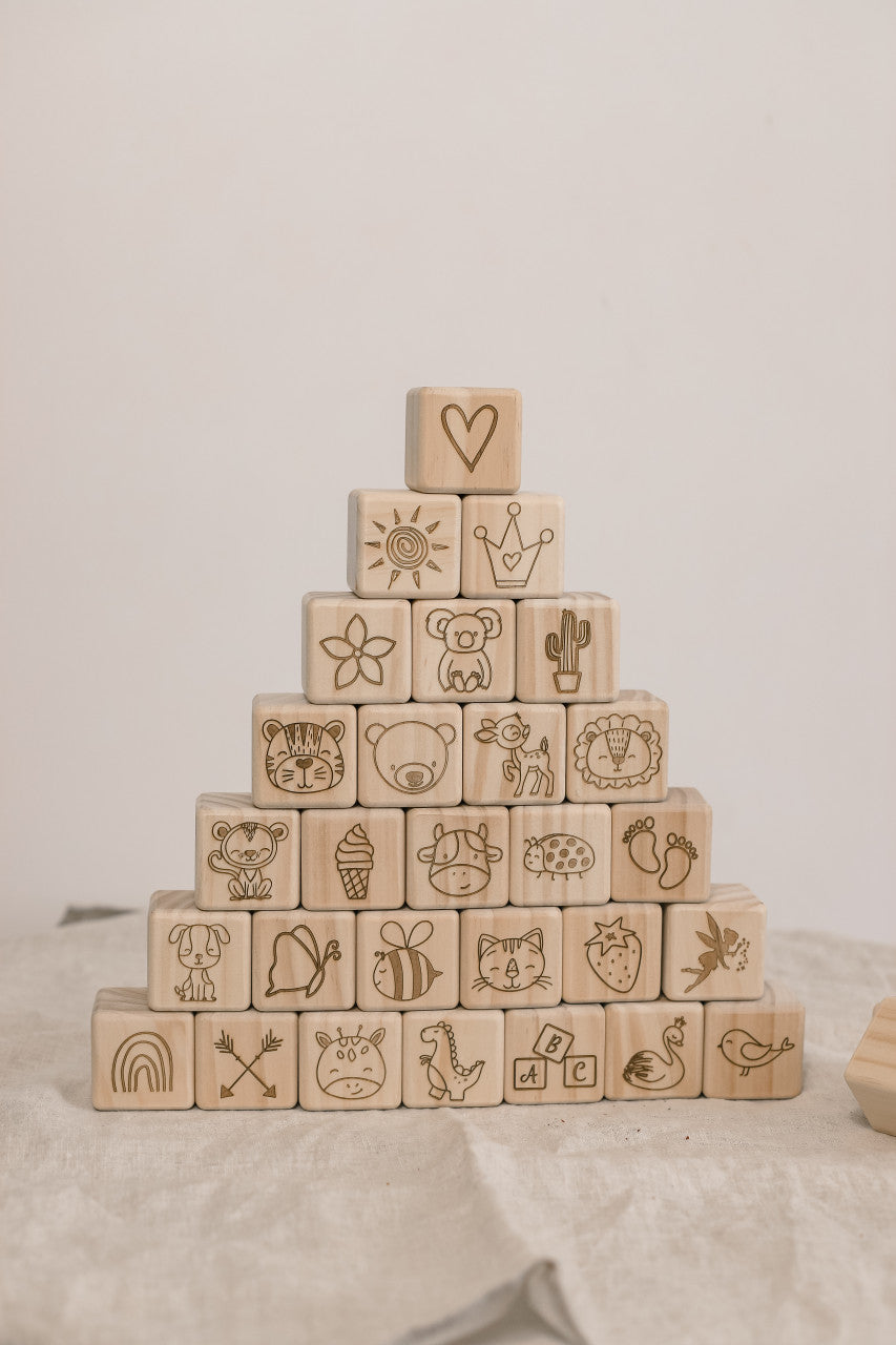 Personalised Wooden Name - Letter Blocks
