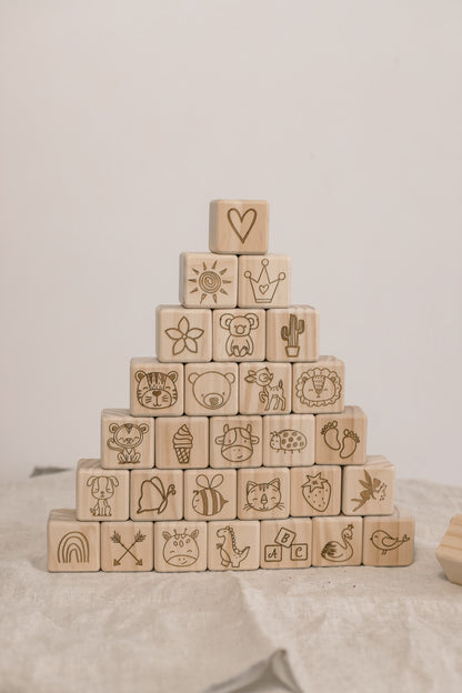 Personalised Wooden Name - Letter Blocks