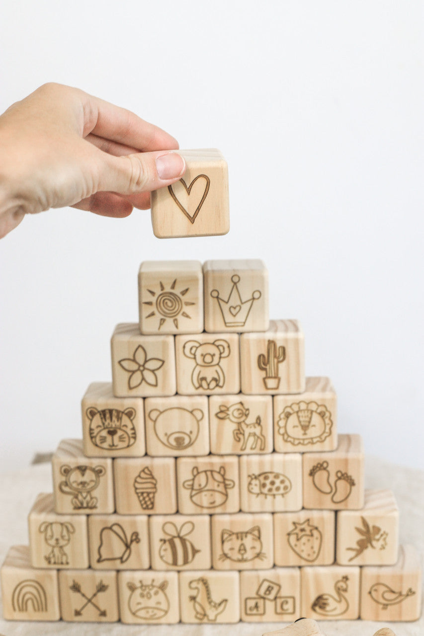 Personalised Wooden Name - Letter Blocks