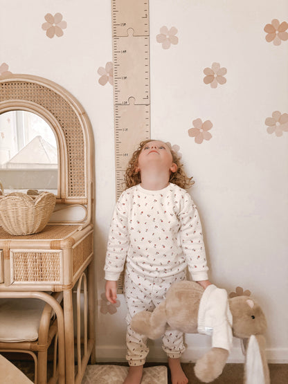 Personalised Timber Height Chart - Round Top