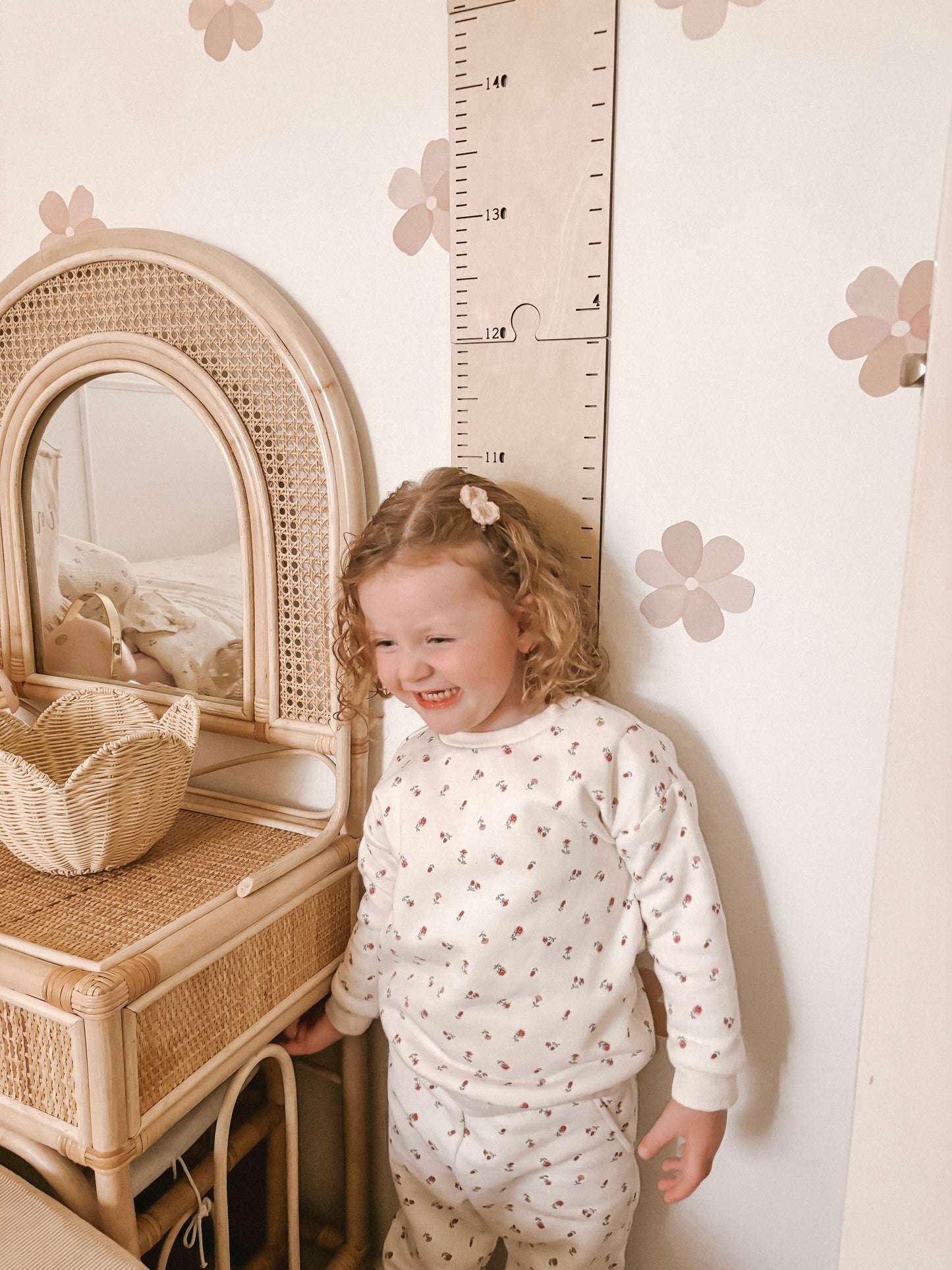 Personalised Timber Height Chart - Round Top