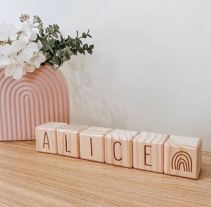 Personalised Wooden Name - Letter Blocks