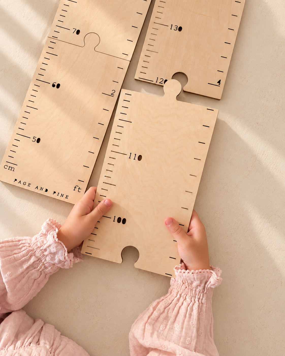 Personalised Timber Height Chart - Round Top